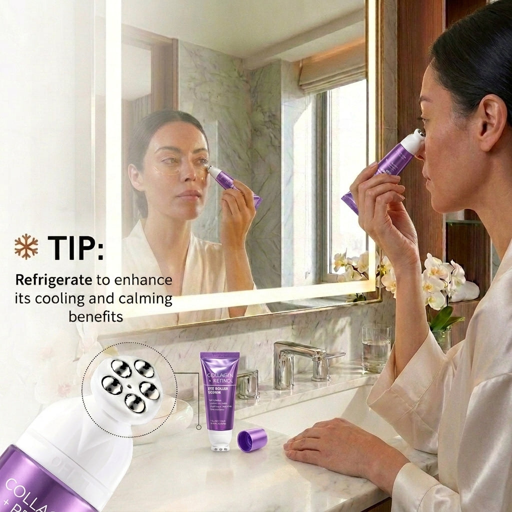 Lovery Collagen + Retinol Korean Eye Roller Serum - Korean Skincare for Anti-Aging Under Eye Treatment