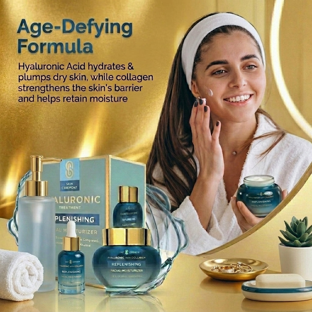 Lovery Hyaluronic Acid & Collagen Replenishing Facial Moisturizer - Korean Skincare Deep Hydration Korean Cream