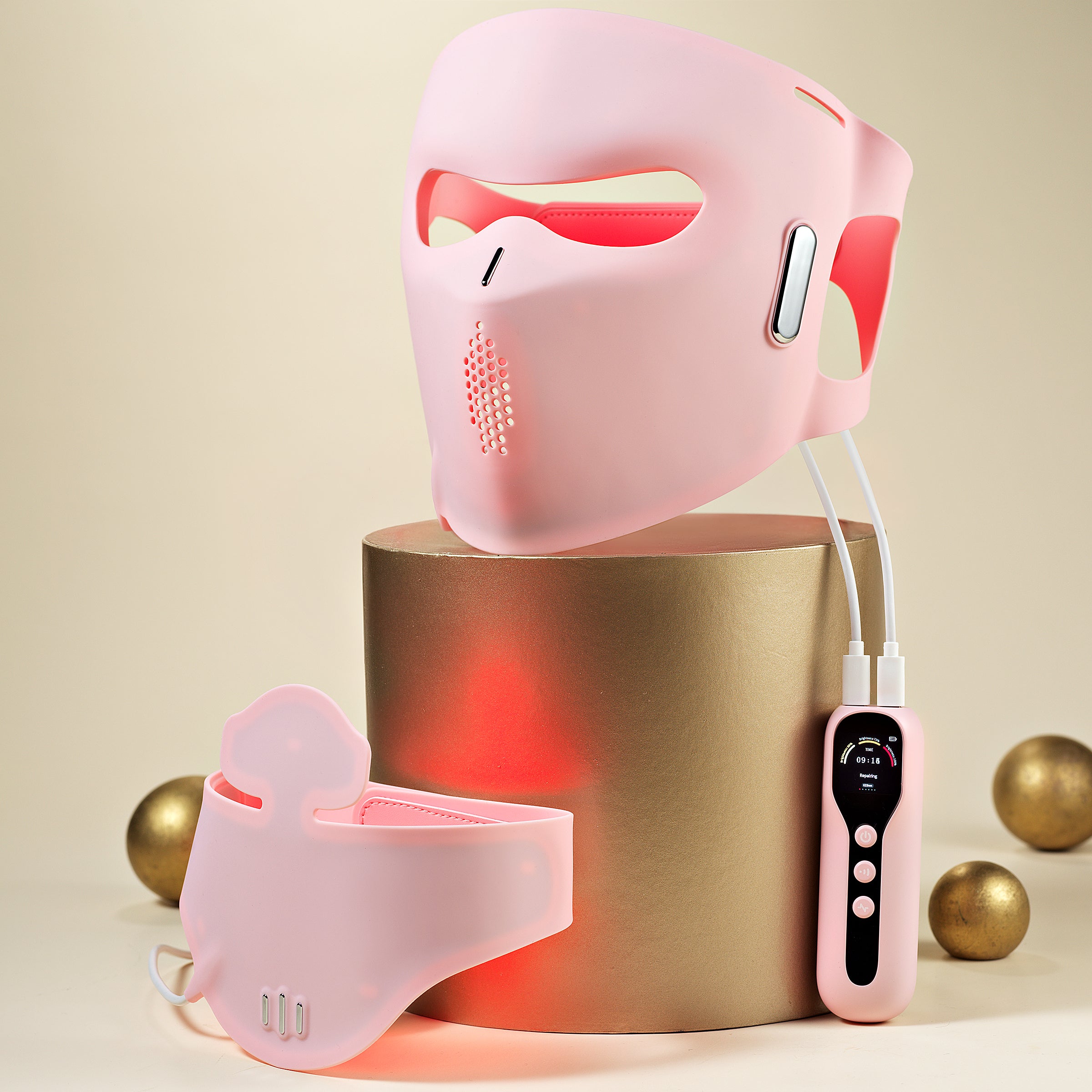 4D LED Red Light Therapy Face Mask and Neck Mask with Near