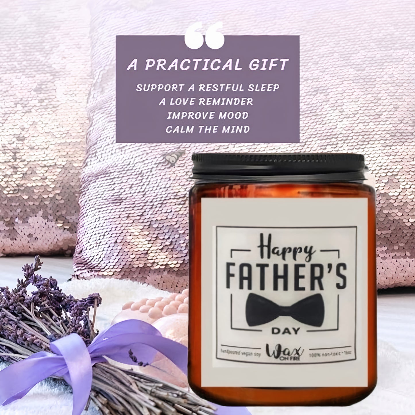 Fathers Day Gifts from Daughter & Son, Funny Dad Birthday Gifts, Unique Birthday Gifts for Men, Father’s Day Gifts. Gifts for Men, Gifts for Dad, 9oz Scented Candles, Lavender Soy Candle