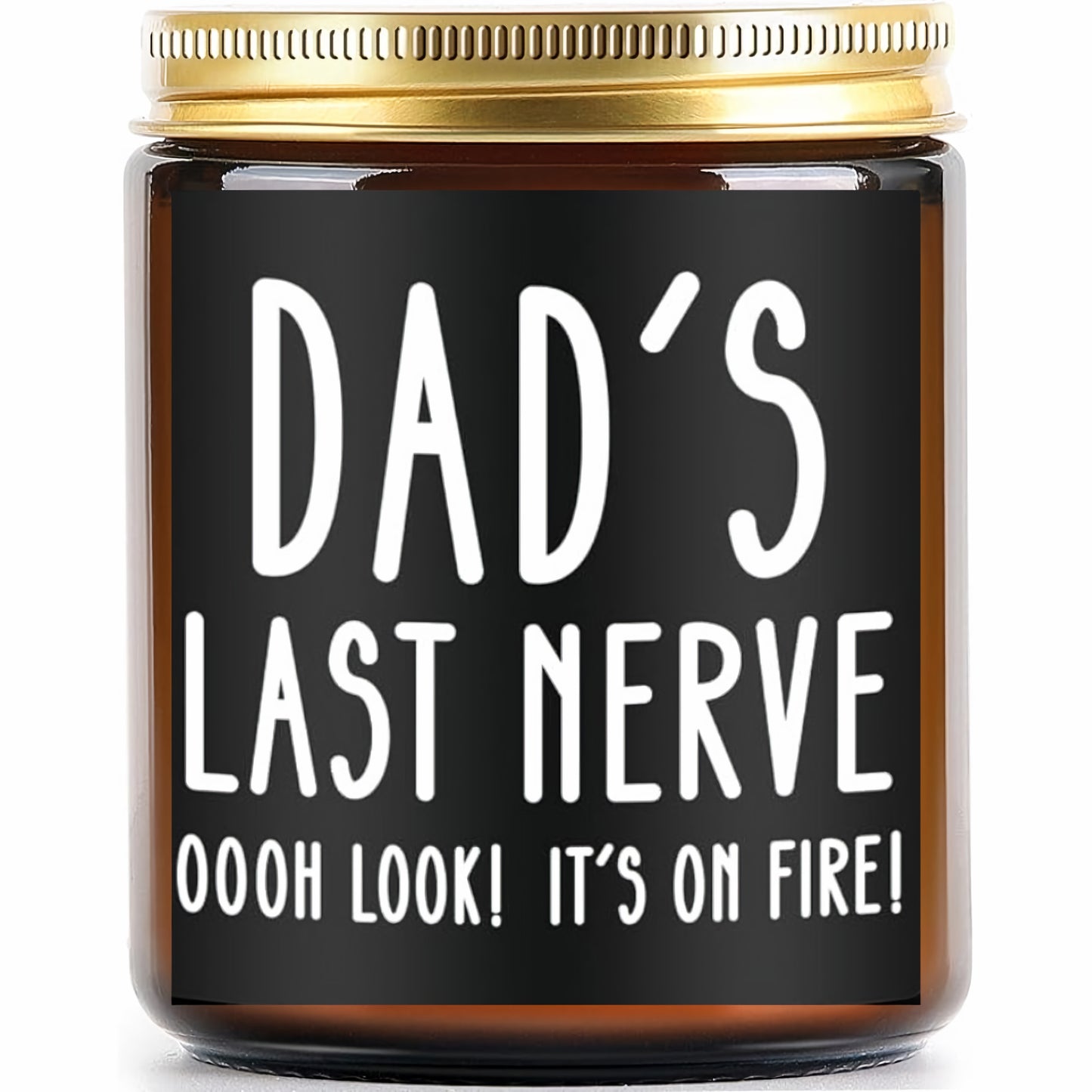 Fathers Day Gifts from Daughter & Son, Dads Last Nerve Candle, Gifts for Dad Who Want Nothing, Birthday Gifts for Men, Dad, Stepdad, Father, Men Gifts Ideas, 9oz Scented Candles, Lavender Soy Candle