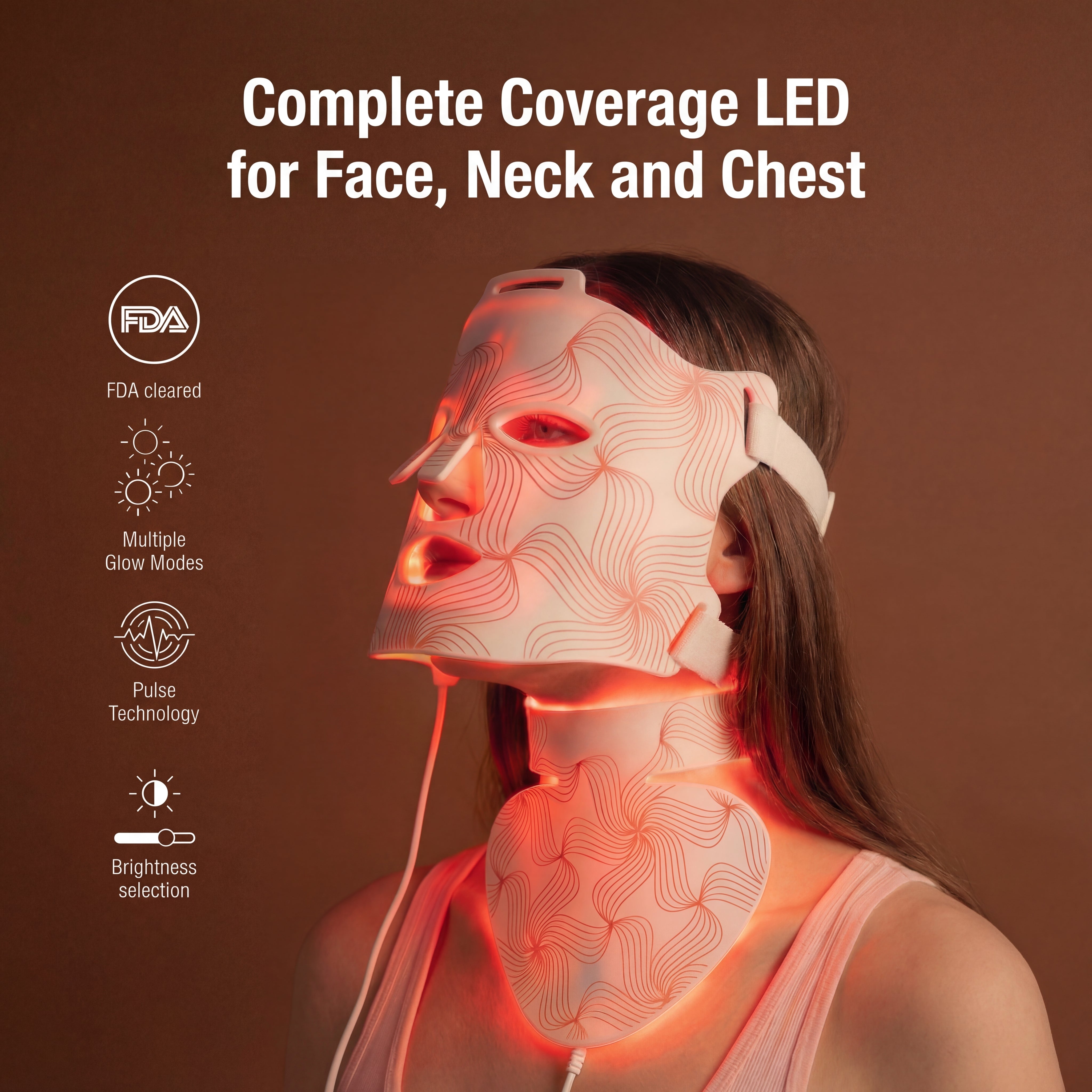 LED Light Therapy Face & Neck Set with Multiple Wavelengths (1072