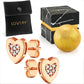 14K Rose Gold Plated Heart Earring with CZ Stones, Pouch, Bath Bomb & Gift Box