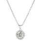 Sterling Silver Halo Solitaire CZ Stone Pendant with Necklace Chain, Pouch, Bath Bomb & Gift Box