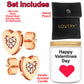 Valentines 14K Rose Gold Plated Heart Earring with CZ Stones, Pouch & Soy Candle