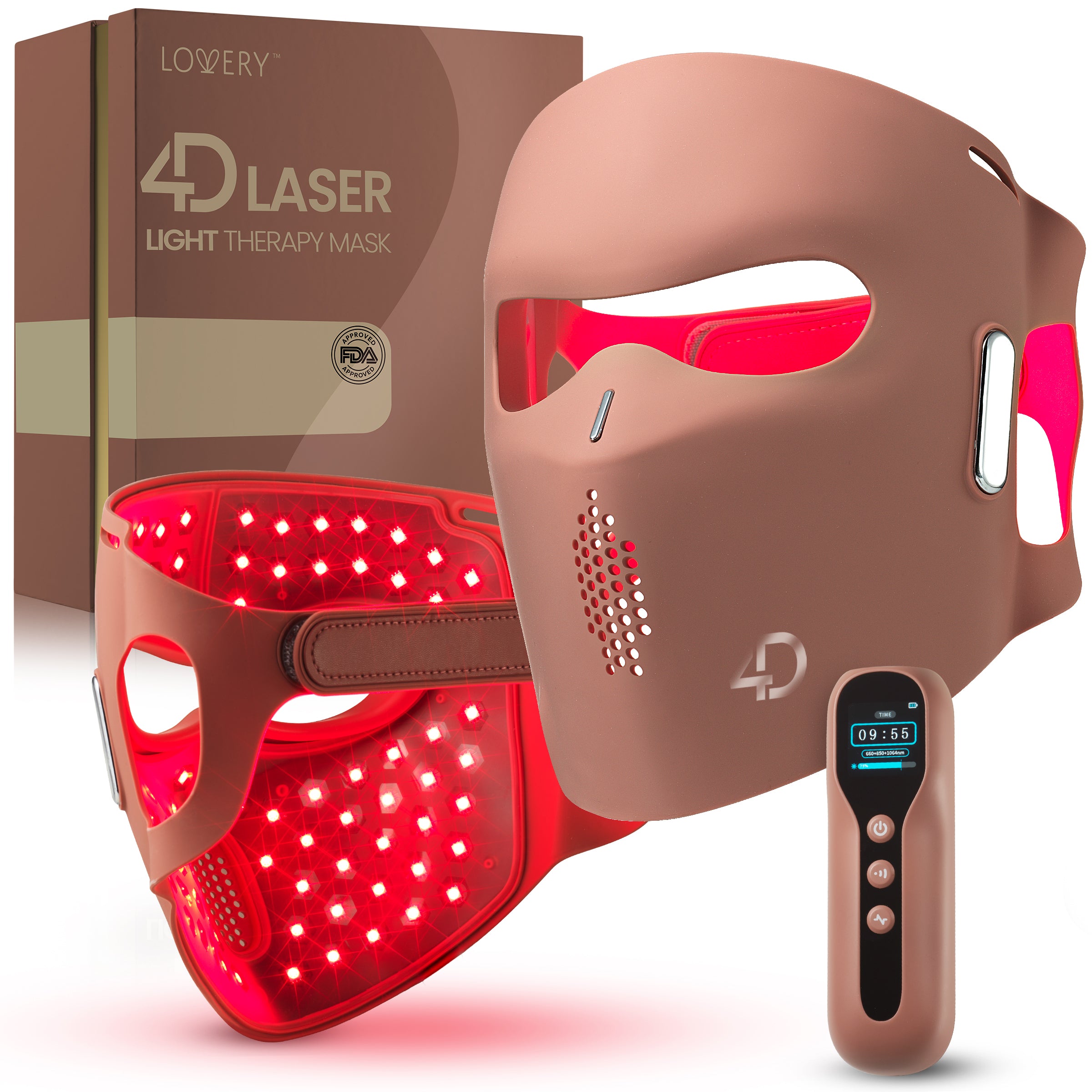 4D Laser Light Therapy Face Mask - 8 x More powerful than LED