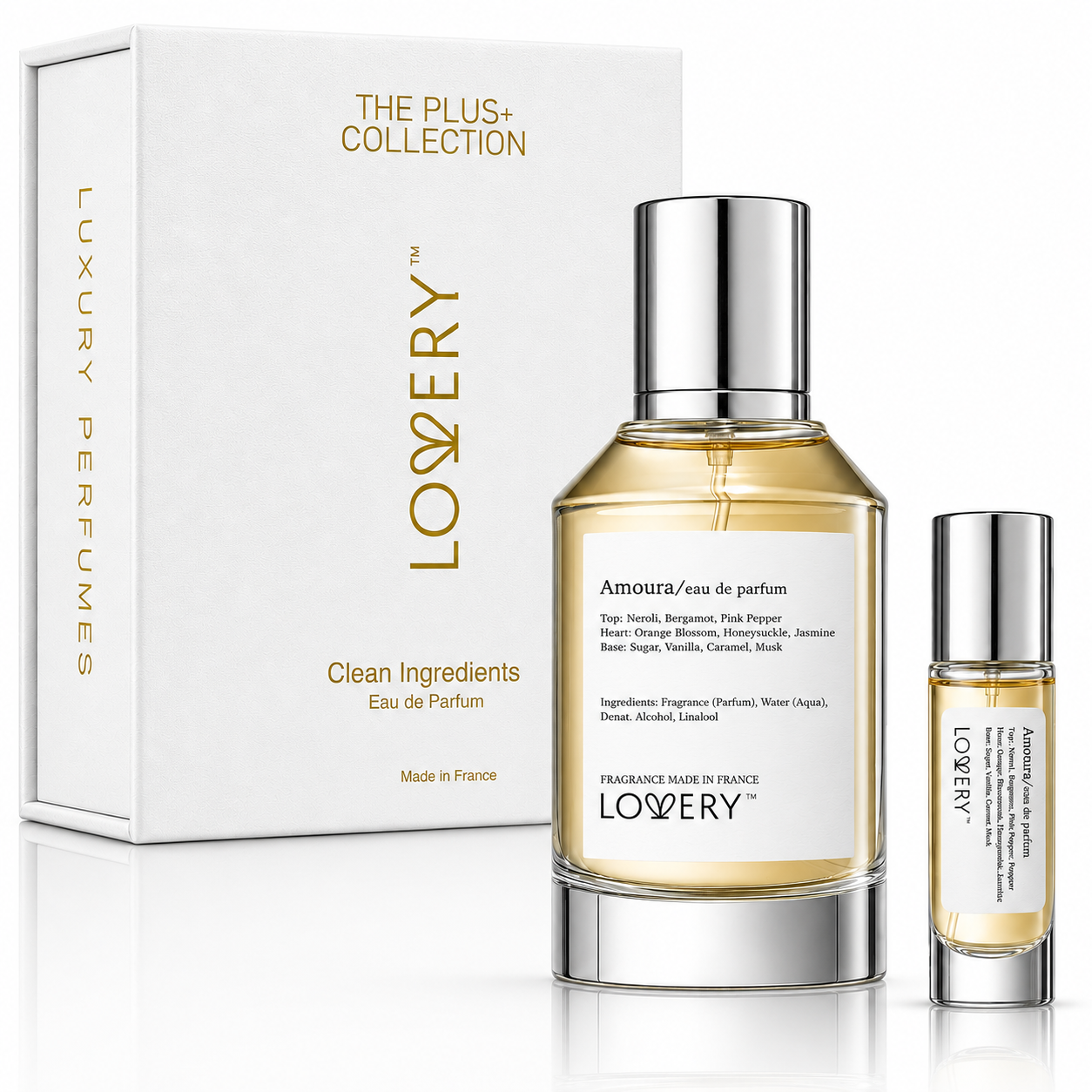 LoveryPlus Amoura Eau de Parfum 2pc. Fragrance Gift Set - Inspired by Kilian Love, Don’t Be Shy, 3.4 fl oz Perfume Spray