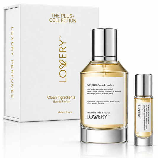 LoveryPlus Amoura Eau de Parfum 2pc. Fragrance Gift Set - Inspired by Kilian Love, Don’t Be Shy, 3.4 fl oz Perfume Spray