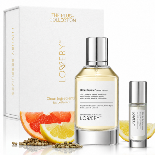 LoveryPlus Bleu Royale Eau de Parfum 2pc. Fragrance Gift Set - Inspired by Chanel Bleu de Chanel, 3.4 fl oz Perfume Spray