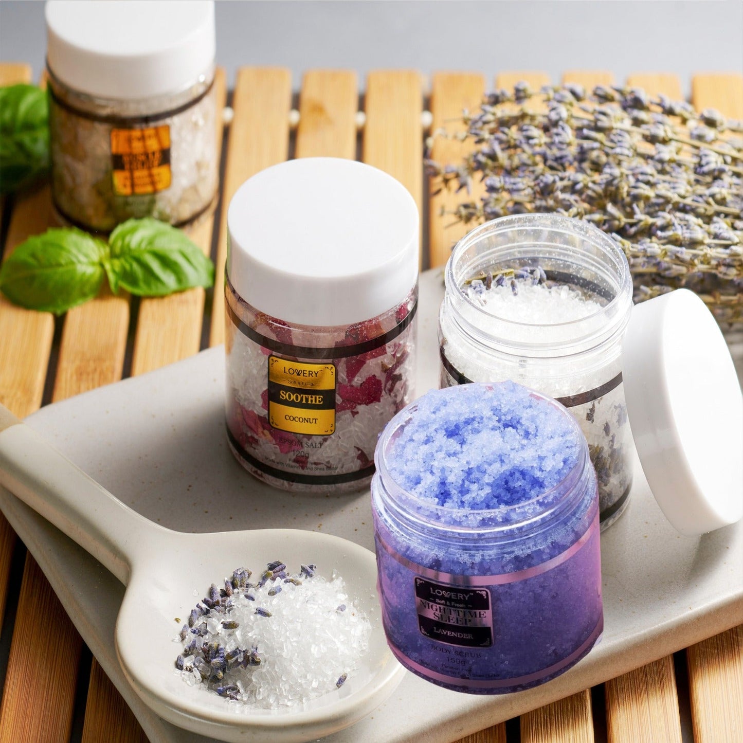 Epsom Bath Salts and Body Scrubs Gift Set