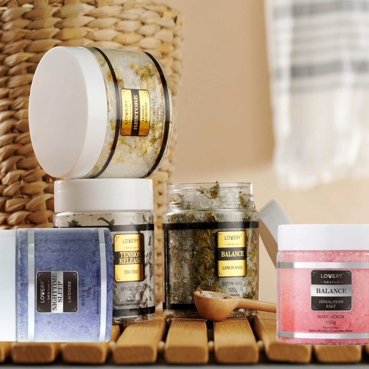 Epsom Bath Salts and Body Scrubs Gift Set