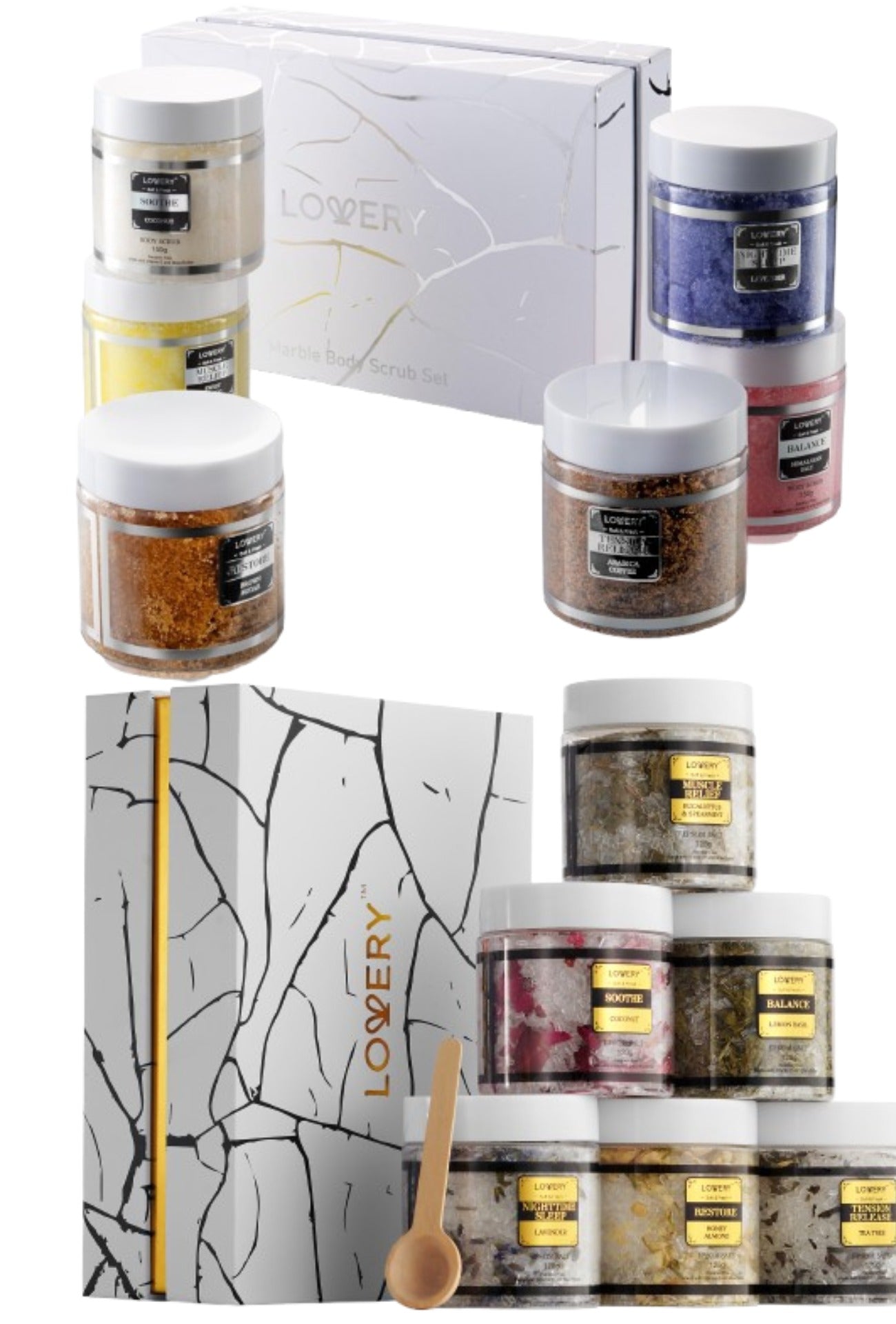 Epsom Bath Salts and Body Scrubs Gift Set