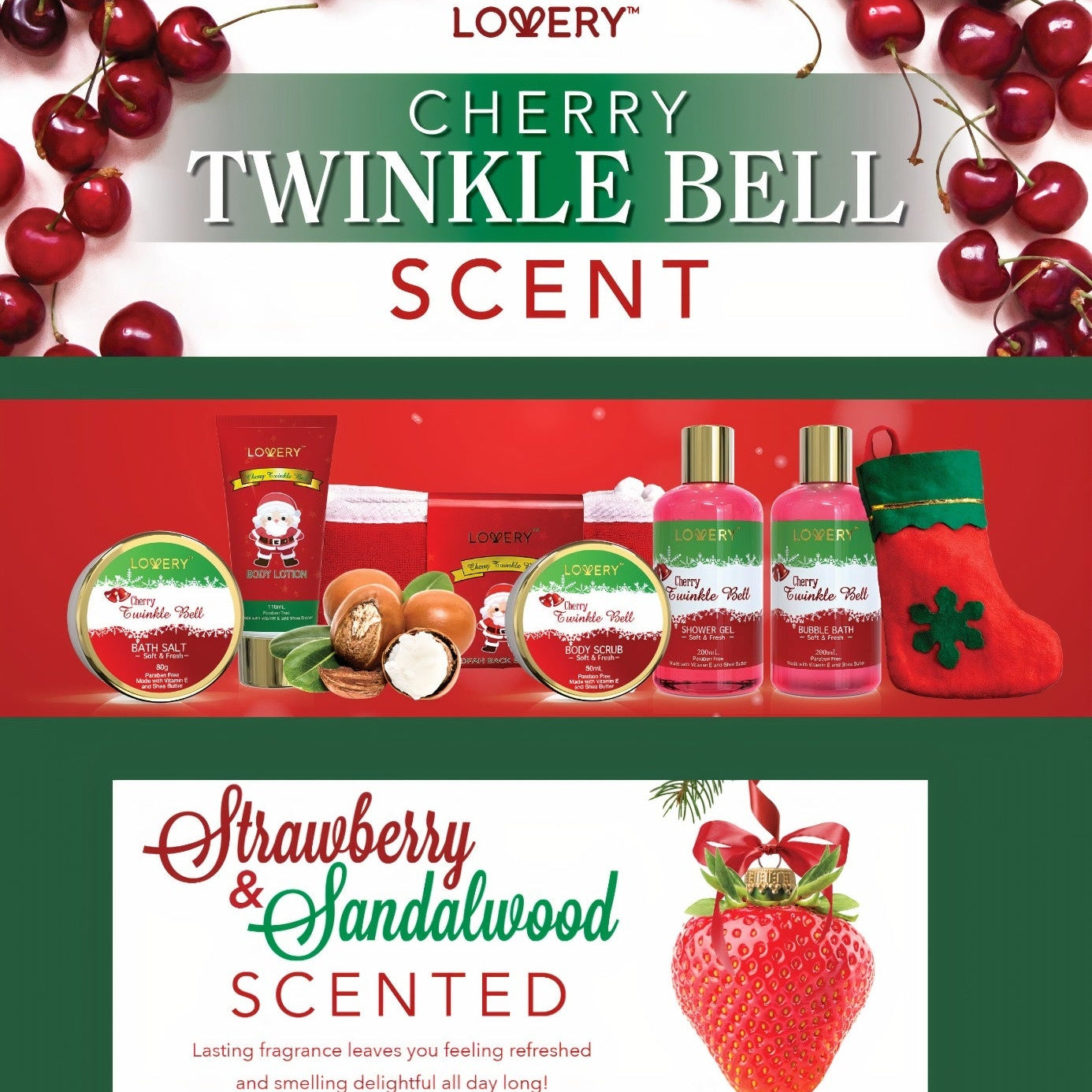 Christmas Bath and Body 16-piece Gift Basket