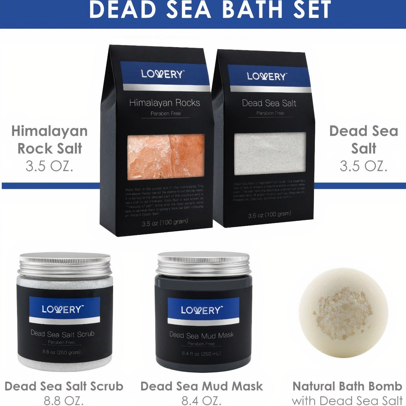 Dead Sea Spa Collection Mineral Bath and Body Gift Set 11pc Bath and Body Care Set