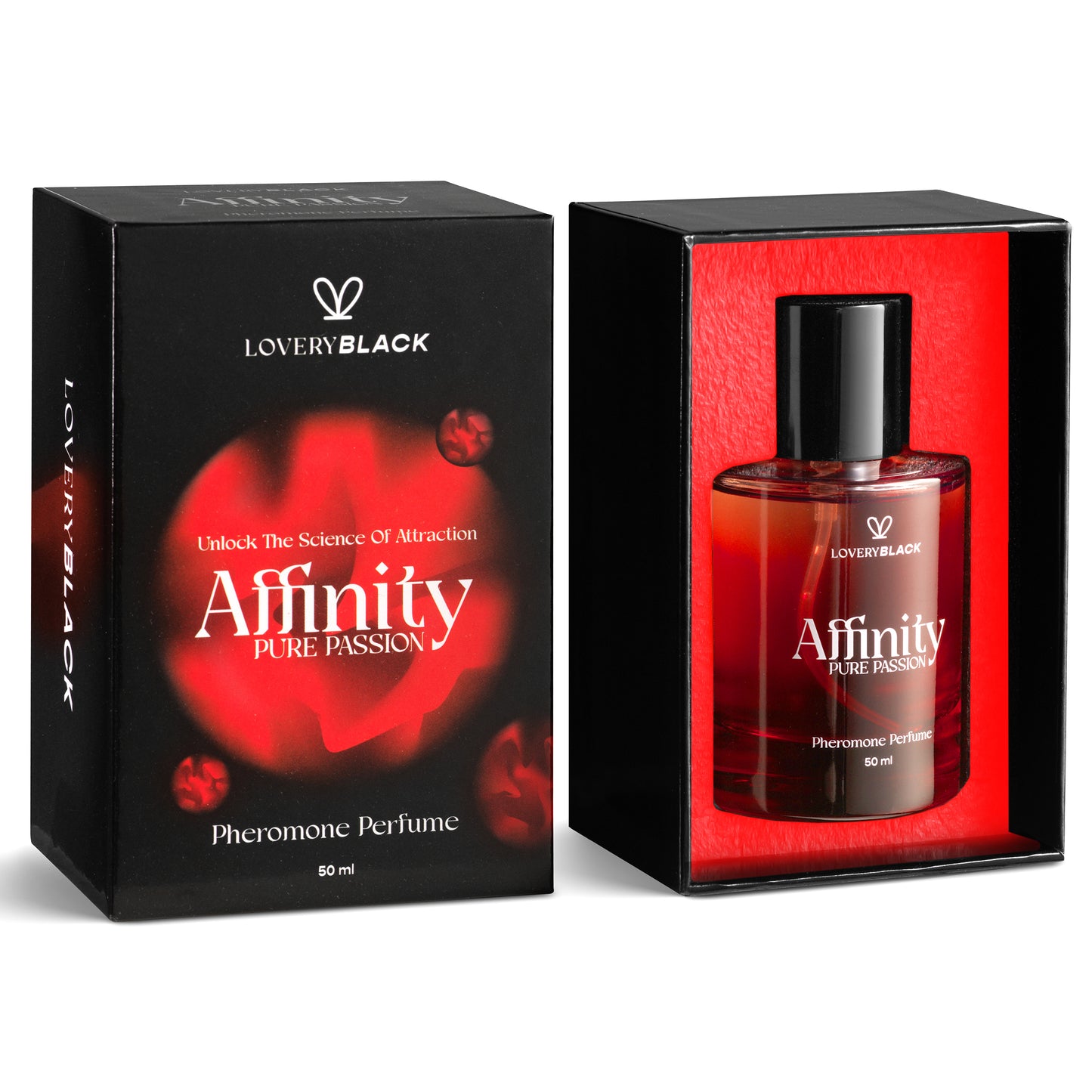 LoveryBlack Affinity Pure Passion Pheromone Perfume - 50ml Unisex Parfume Spray