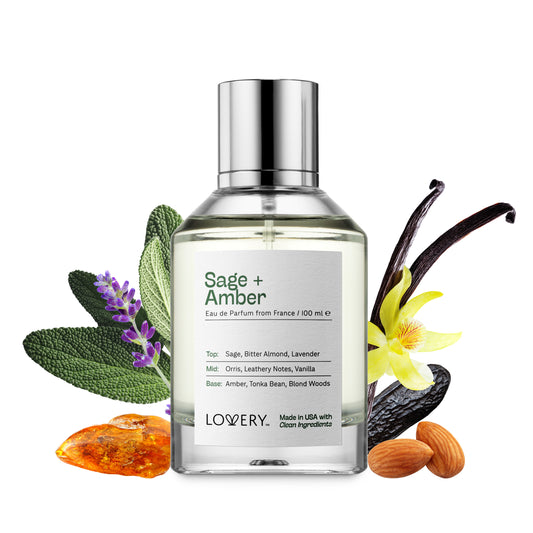 Sage and Amber Eau de Parfum, Made in USA, 3.4 oz