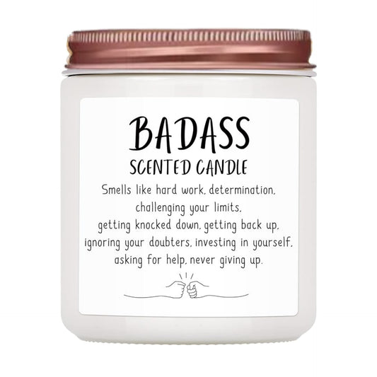 Congratulations Gifts for Women Men, Inspirational Gifts for Women or Men, Friends Coworkers, Birthday Gifts for her Boss Lady, New Job, Promotion Gifts for Women Men,10oz Badass Scented Candle