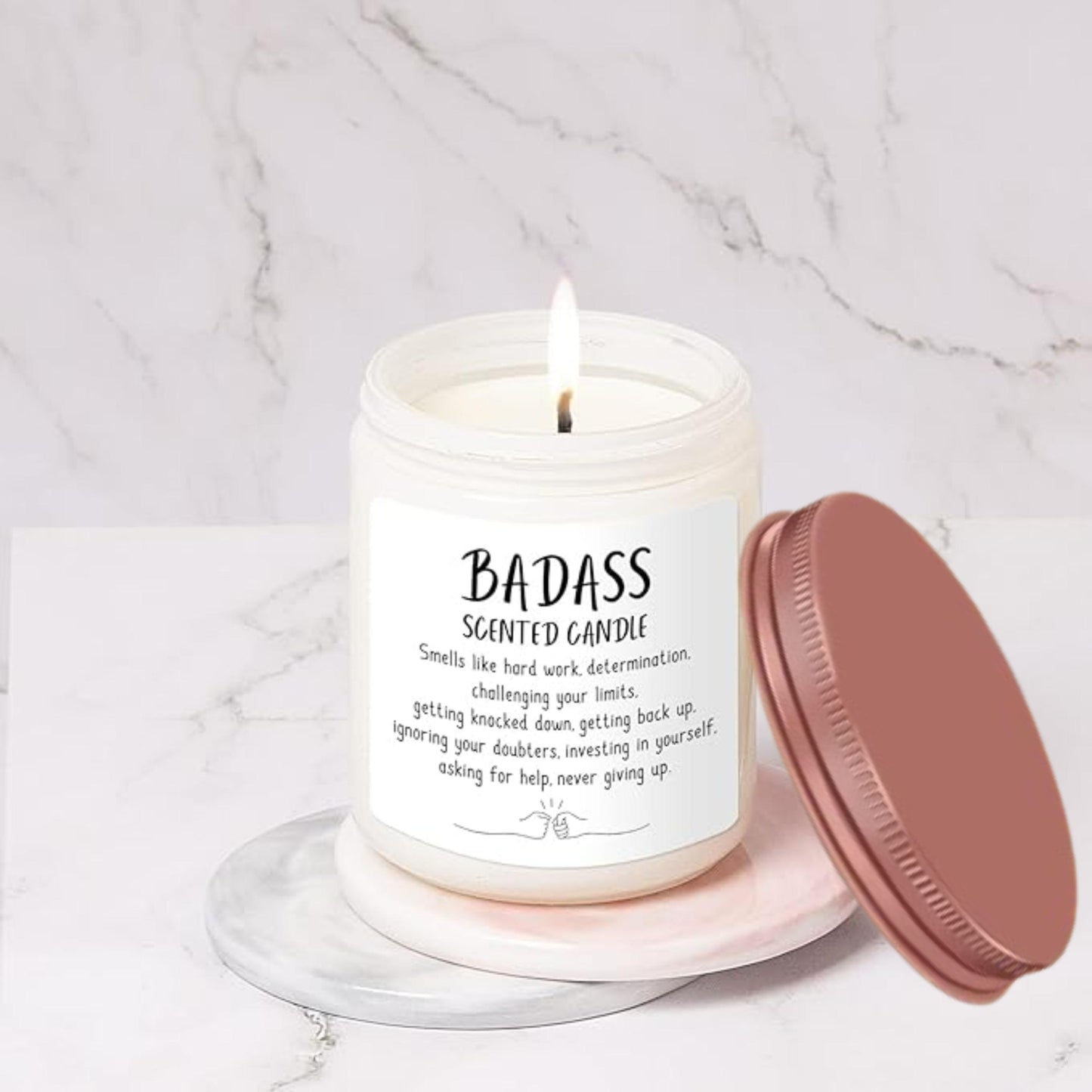 Congratulations Gifts for Women Men, Inspirational Gifts for Women or Men, Friends Coworkers, Birthday Gifts for her Boss Lady, New Job, Promotion Gifts for Women Men,10oz Badass Scented Candle