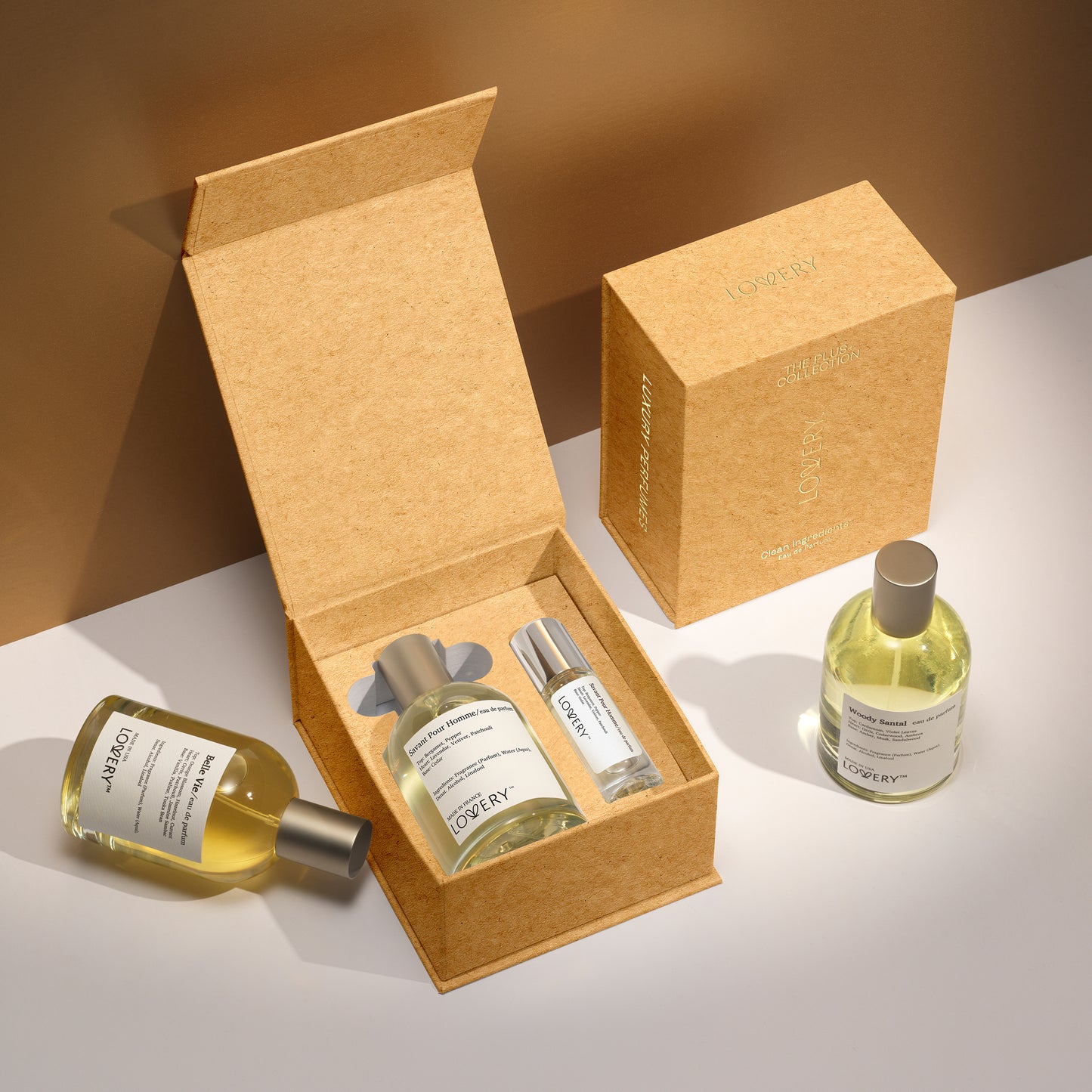 LoveryPlus Savant Pour Homme Eau de Parfum 2pc. Fragrance Gift Set - Inspired by Dior Sauvage, 3.4 fl oz Perfume Spray