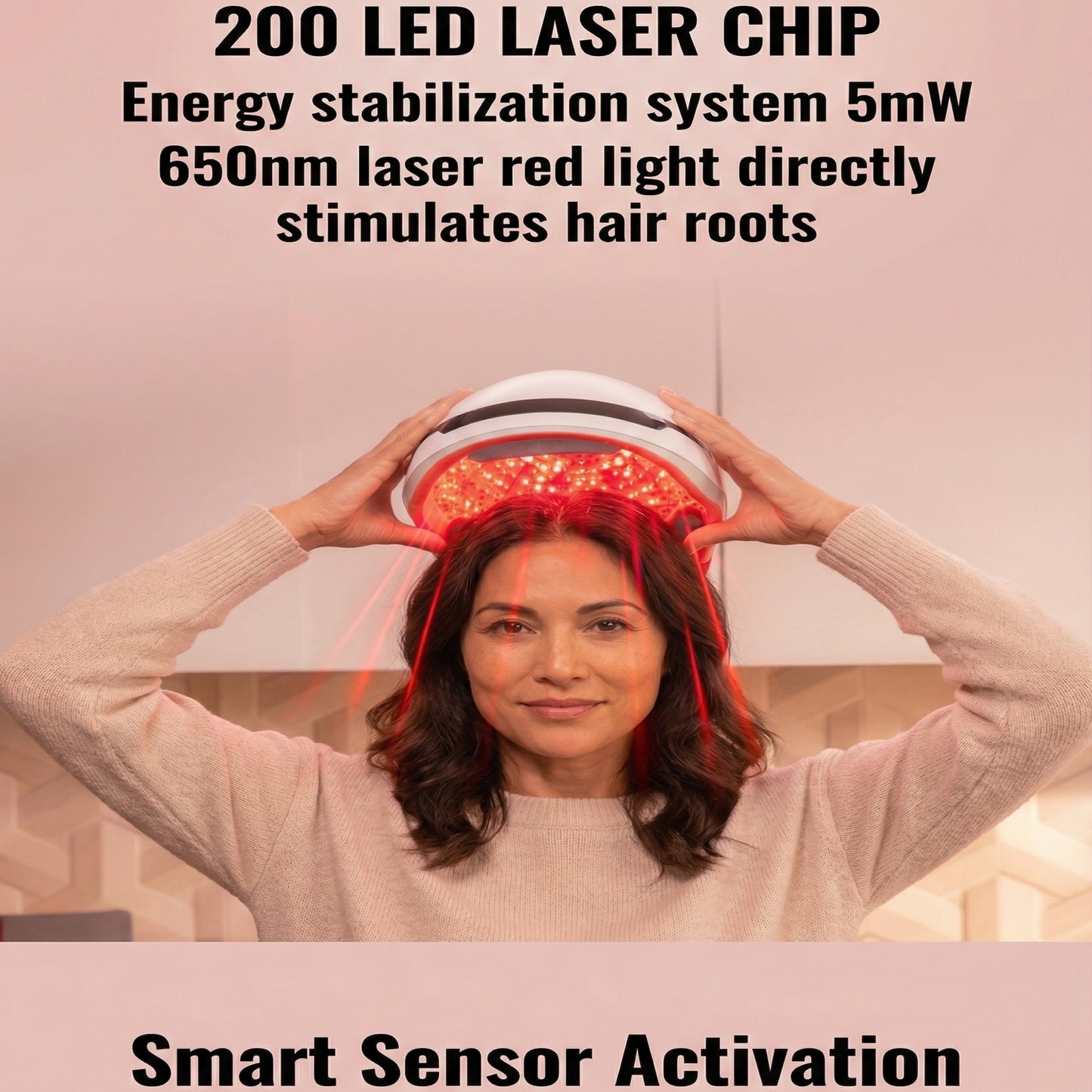 Laser Red Light Therapy Device for Hair Growth - 650nm Professional System