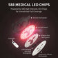 LED Light Therapy Face & Neck Set with Multiple Wavelengths (1072 nm, 850 nm, 633 nm, 590 nm, 415 nm) - FDA-Cleared Anti-Aging Skin Rejuvenation, Medical-Grade Silicone