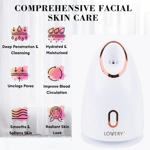 LOVERY Ionic Facial Steamer - Deep Cleanser & Hydration Mist for Radiant Skin