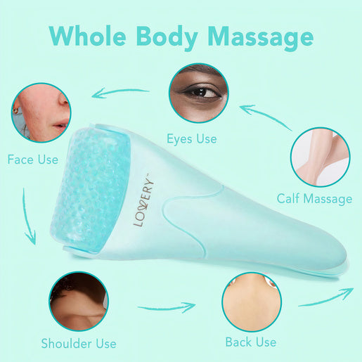 Lovery Gel Bead Face & Body Ice Roller - Refresh, Soothe, and Rejuvenate - Turquoise