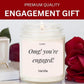 Lovery OMG You're Engaged, Vanilla Scented Soy Wax Candle, Engagement Gift, Fiance Gifts, Engagement Gifts for Couples, Gift for Her
