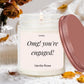 Lovery OMG You're Engaged, Vanilla Rose Scented Soy Wax Candle, Engagement Gift, fiance Gifts for Women, Engagement Gifts for Couples