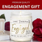 Lovery Engagement Gift, Vanilla Rose Scented Soy Wax Candle, Engagement Gifts for Couples, Fiance Gifts for Women, Engagement Gifts for Her
