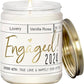 Lovery Engagement Gift, Vanilla Rose Scented Soy Wax Candle, Engagement Gifts for Couples, Fiance Gifts for Women, Engagement Gifts for Her