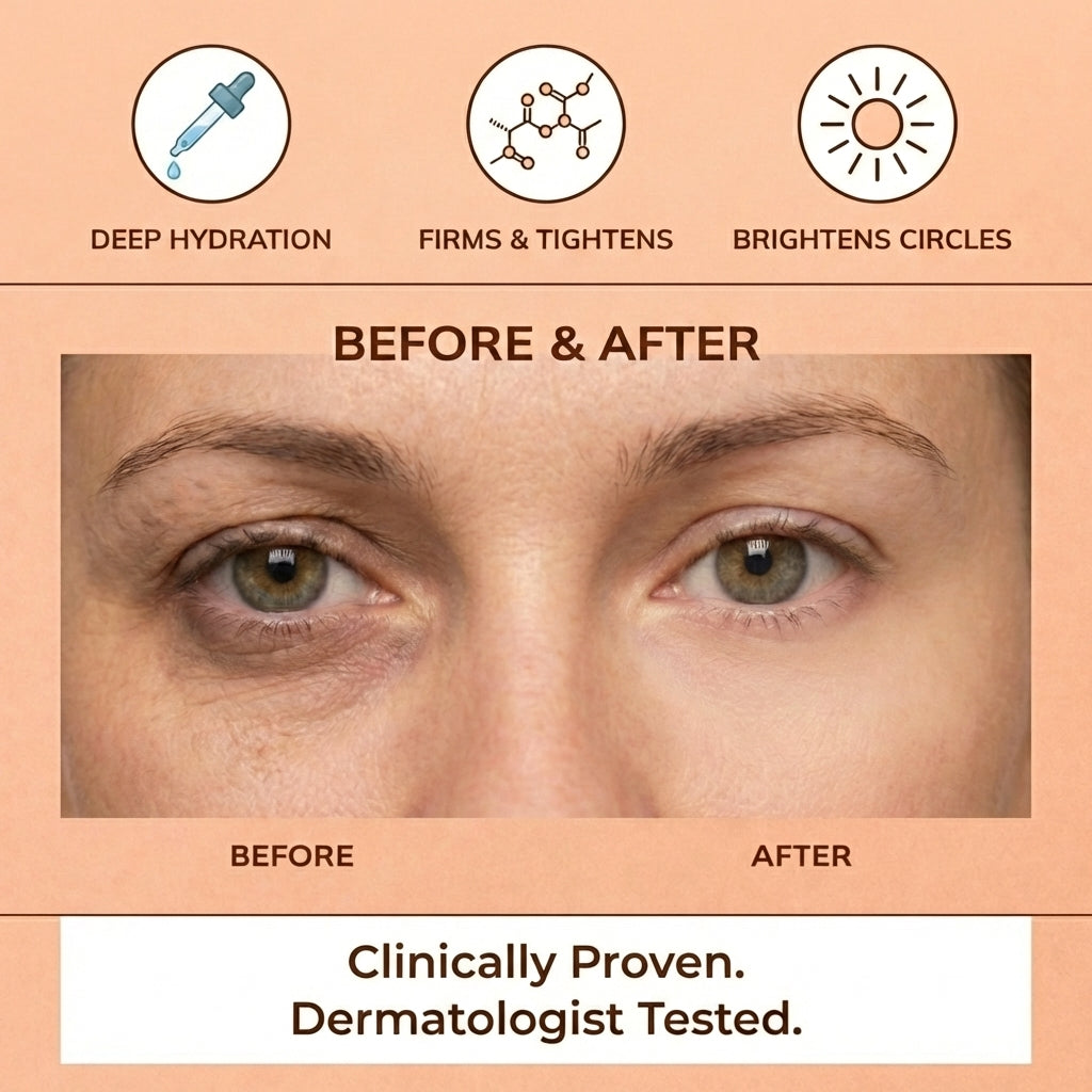 Korean Skin Care Vitamin C Eye Cream, Instant Tightening & Brightening, Firming & Depuffing Korean Under-Eye Treatment