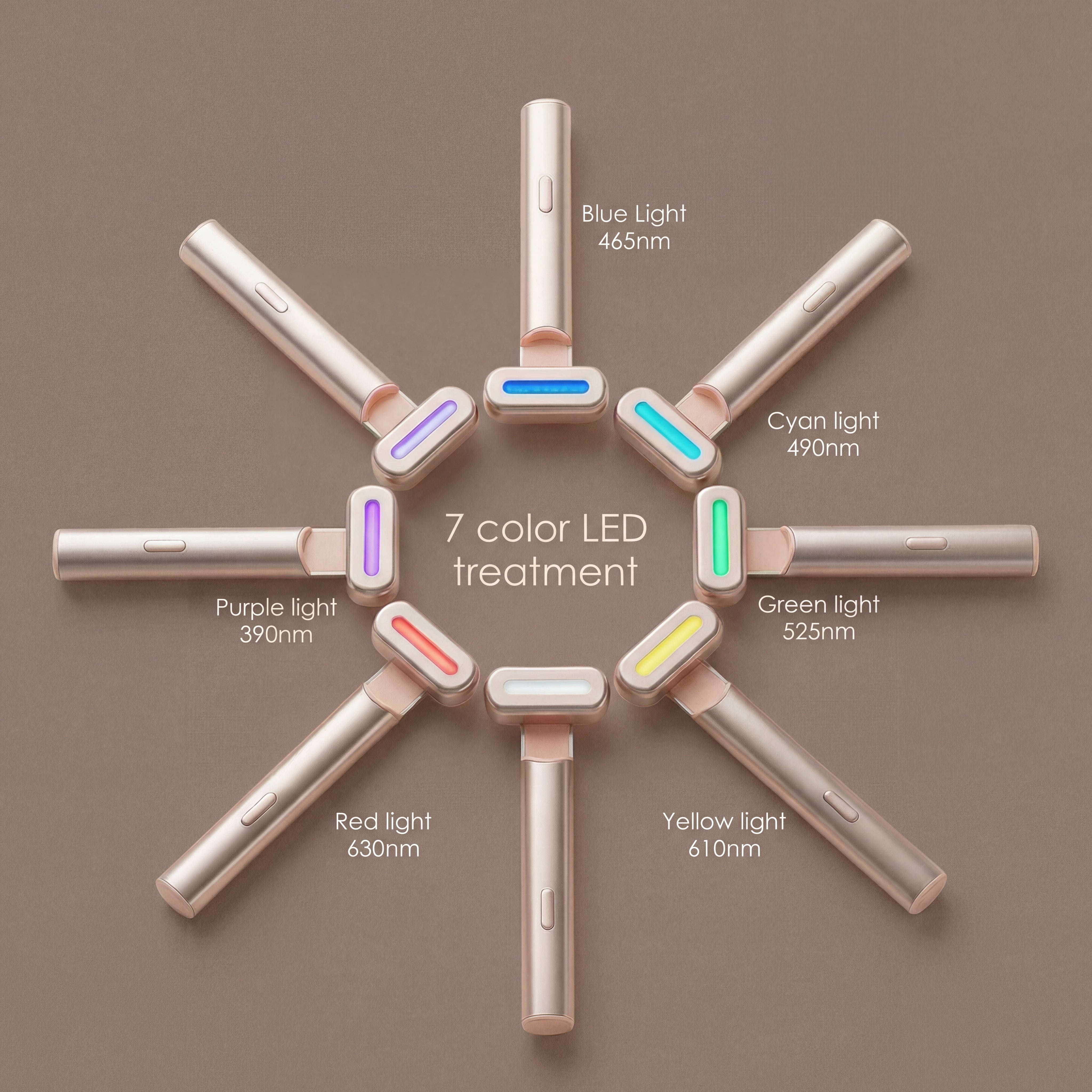 7-in-1 LED Skincare Renewal Wand - 7 Colors & Sonic Vibration | Lovery