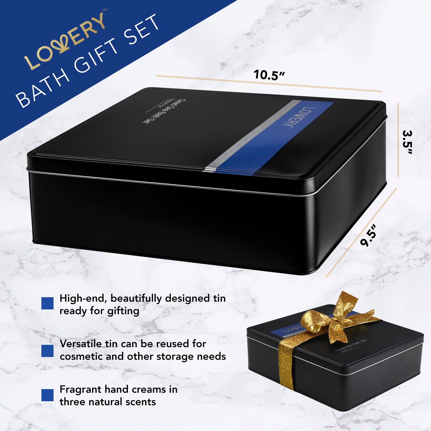 Dead Sea Bath and Body Gift Set - Luxury Bath Essentials with SheaButter - Home Spa Kit