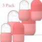 3-Pack Reusable Face Ice Roller; Silicone Beauty Cube Mold for Glowing Skin Pore Tightening & Puffiness Relief