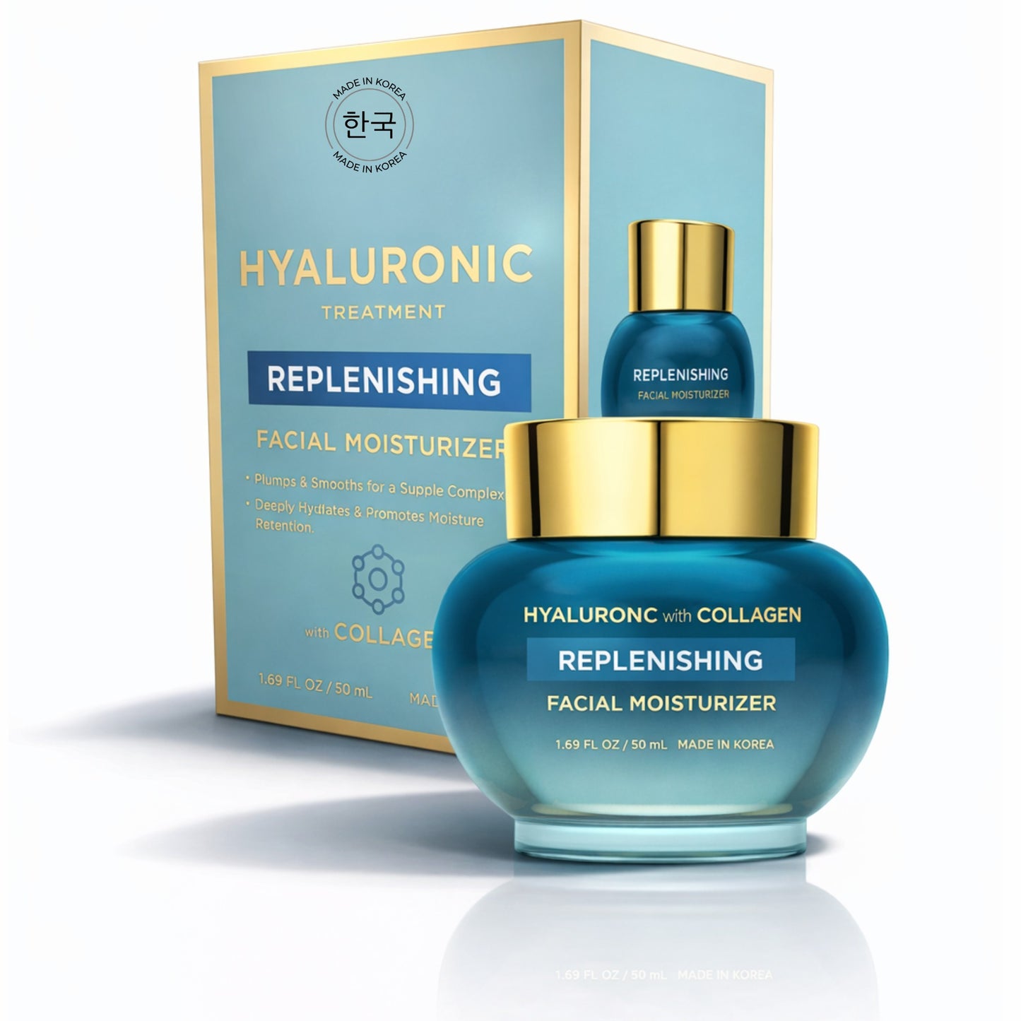 Lovery Hyaluronic Acid & Collagen Replenishing Facial Moisturizer - Korean Skincare Deep Hydration Korean Cream