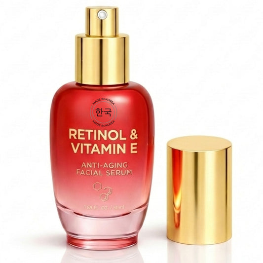 Lovery Retinol & Vitamin E Rejuvenating Facial Serum - Korean Skincare Anti-Aging Treatment