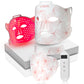 LED Light Therapy Face & Neck Set with Multiple Wavelengths (1072 nm, 850 nm, 633 nm, 590 nm, 415 nm) - FDA-Cleared Anti-Aging Skin Rejuvenation, Medical-Grade Silicone