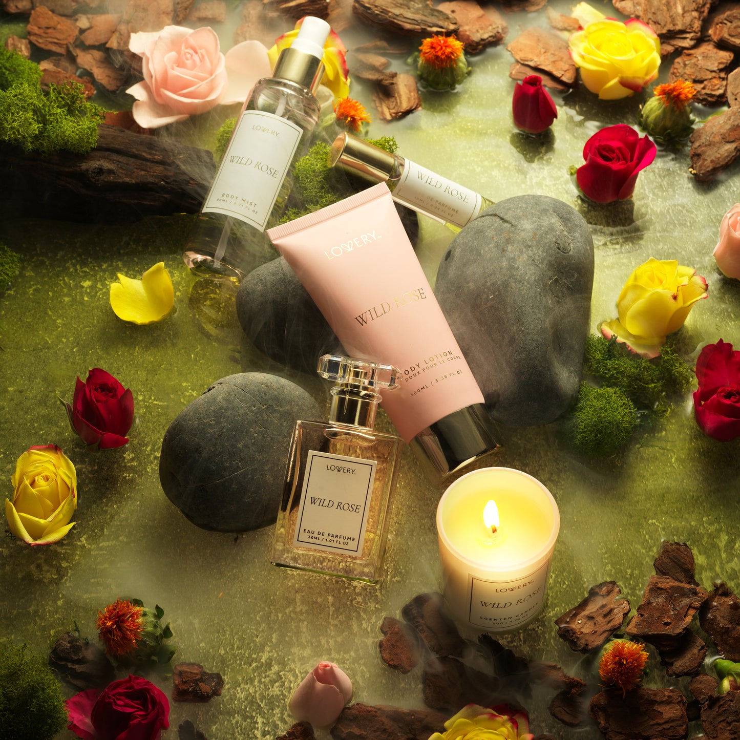Wild Rose Fragrance & Body Care – 5Pc Luxury Gift Set