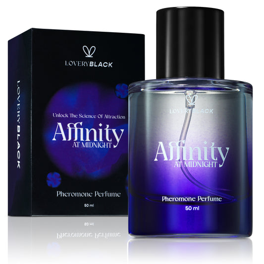 LoveryBlack Affinity at Midnight Pheromone Perfume - 50ml Unisex Parfum Spray