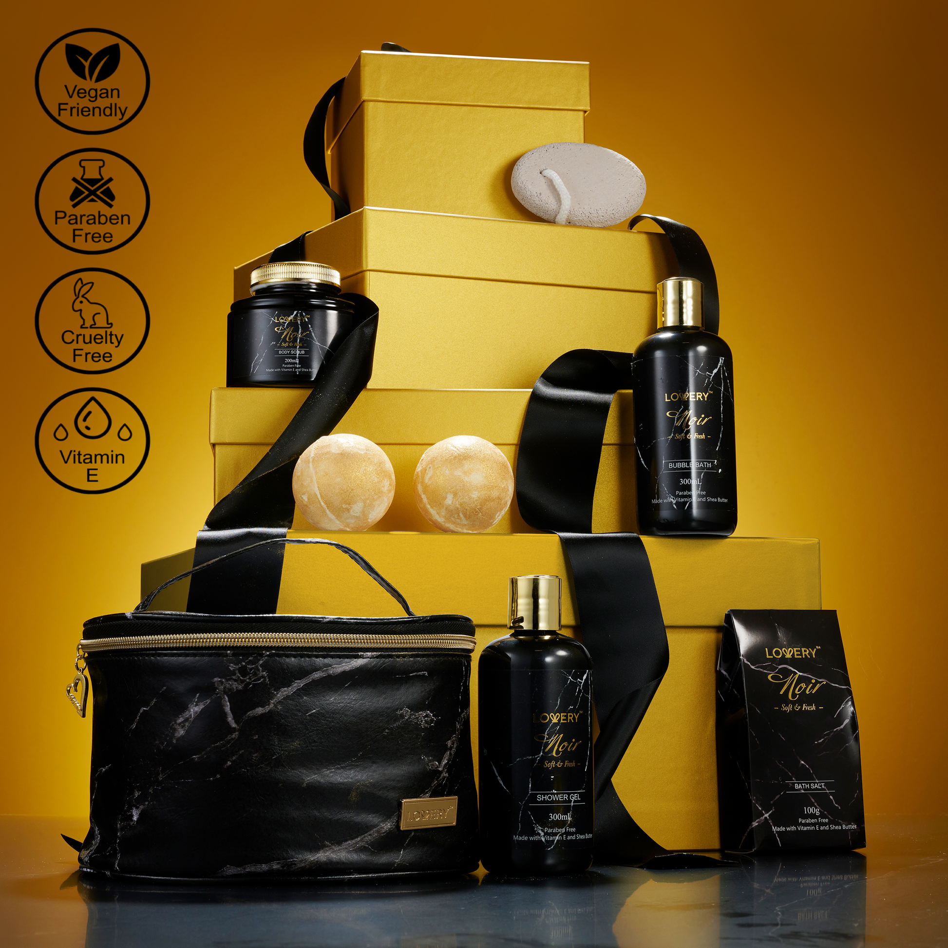 Jasmine Noir Luxury 7-Piece Body Care Set - Reusable Case| Lovery Jasmine Noir Luxury 7-Piece Body Care Set - Reusable Case| Lovery