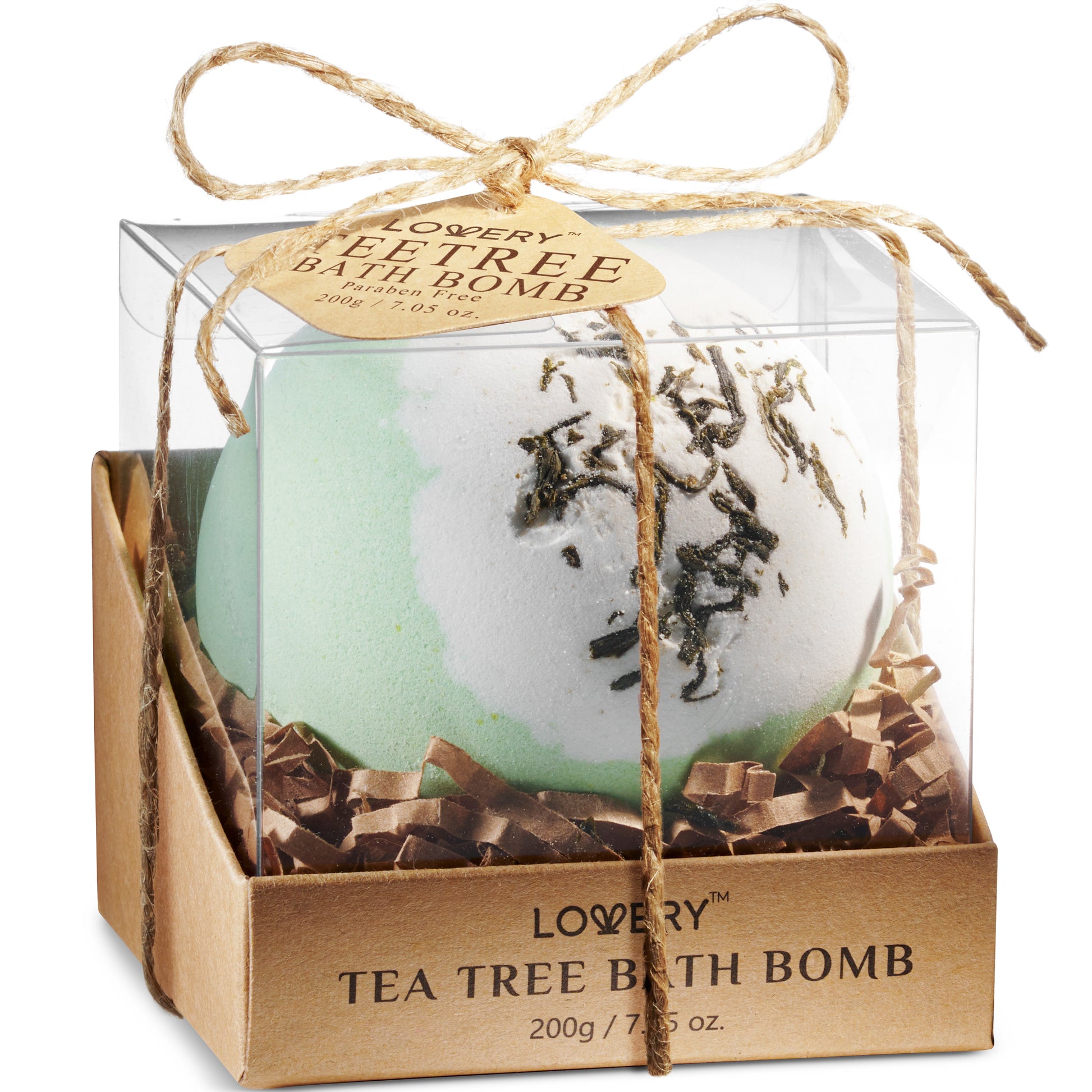 lovery tea tree bath bomb, Tea Tree Bath Bomb, Handmade Spa Fizzy, 7oz Clean Ingredient Spa Ball, Tea Tree Oil Benefits for Skin, Soothing and Antifungal Properties, Relief for Painful and Irritated Skin, Reduction of Redness and Swelling, Nourishing Bath Essentials with Vitamin E, Shea Butter Spa - Cruelty-Free, Paraben-Free Bath Bombs, Vegan-Friendly Handmade Self-Care
