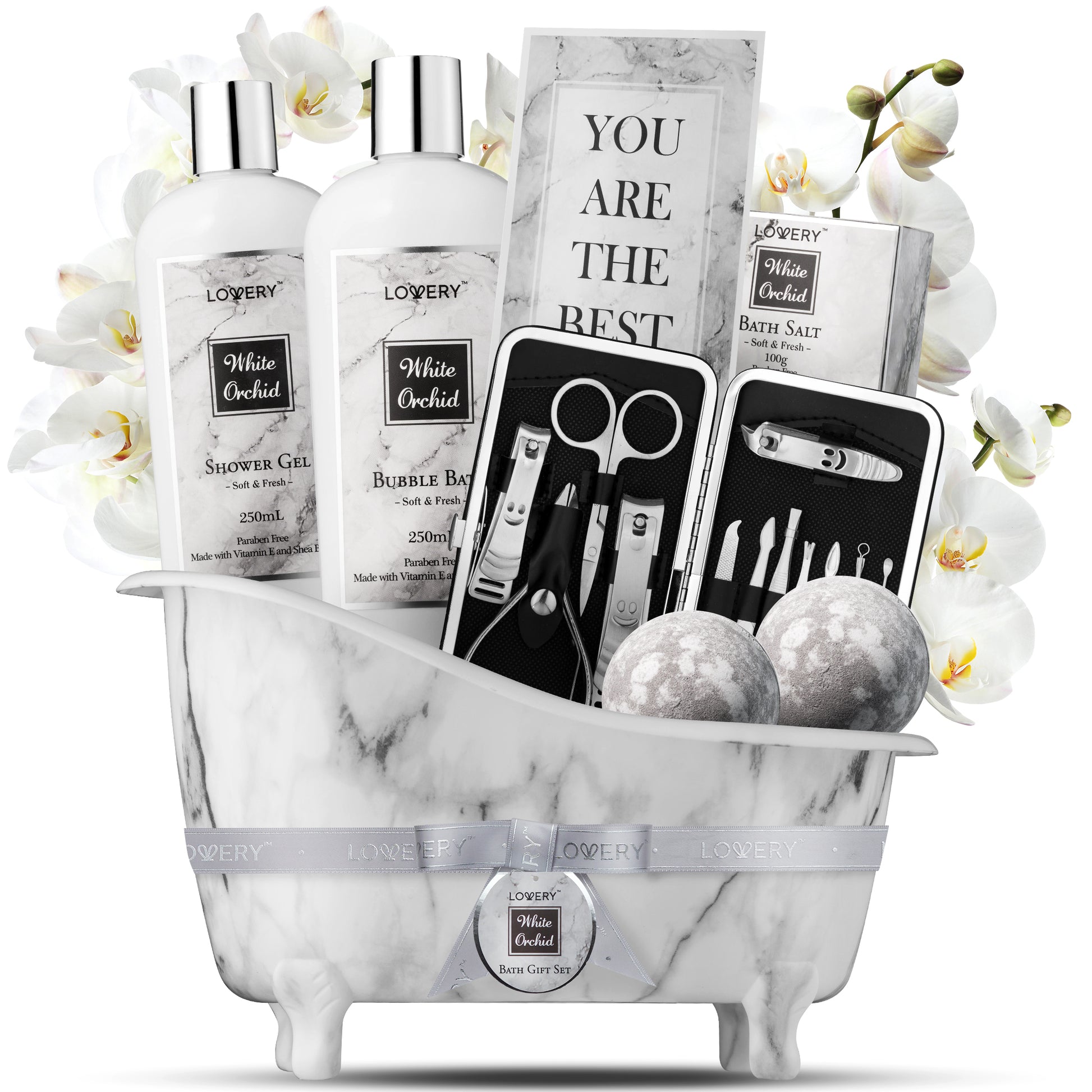 Lovery - White Orchid Self Care Kit - 20pc Personalized Gifts