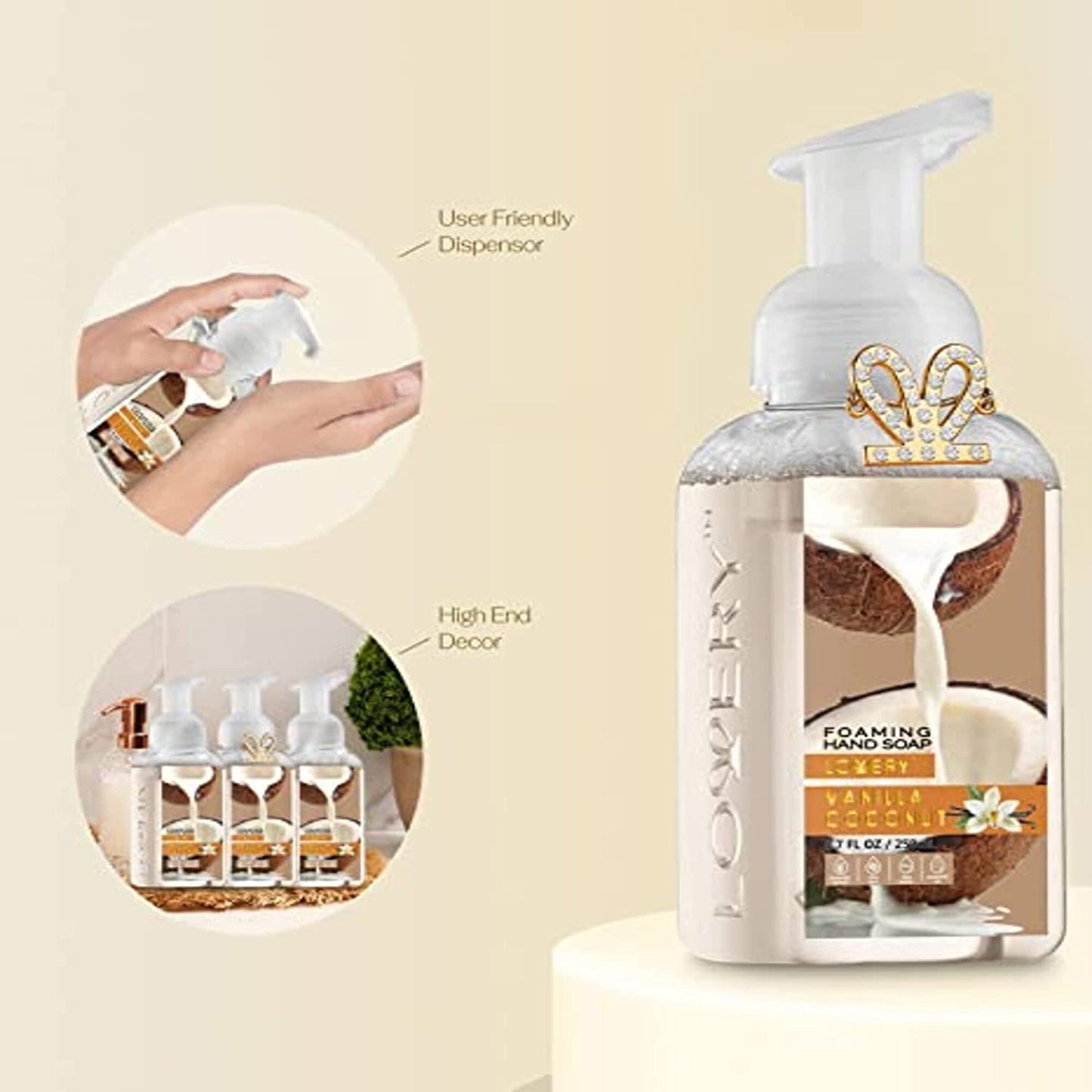 Vanilla Coconut Foaming Hand Soap - Pack of 3