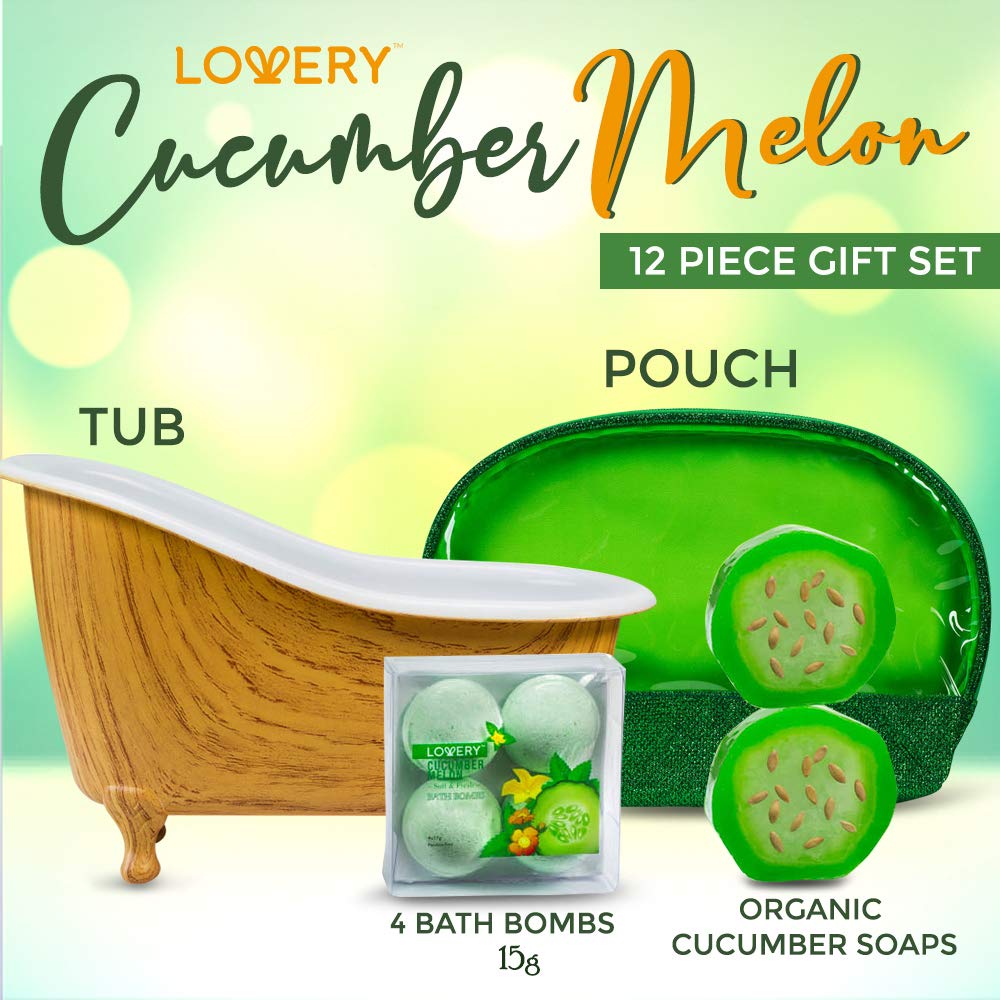 Cucumber & Melon Calming Spa Bath & Body Gift Basket