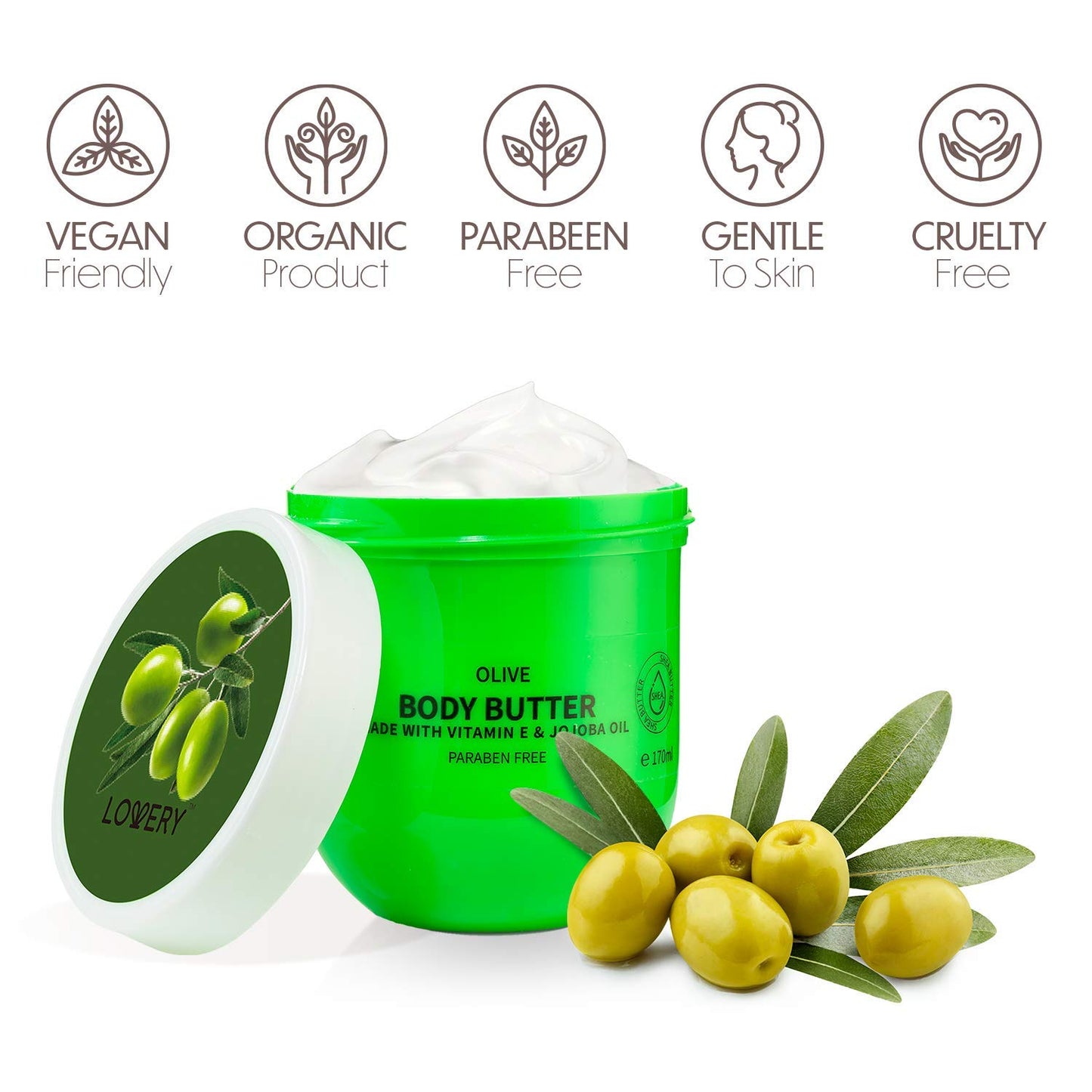 Olive Body Butter - 6oz Whipped Cream