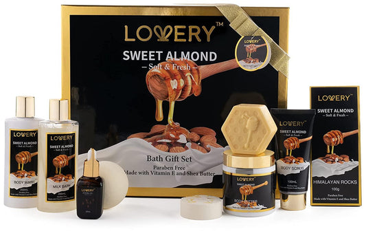 Sweet Almond Spa Gift Basket - 10Pc Aromatherapy Gift
