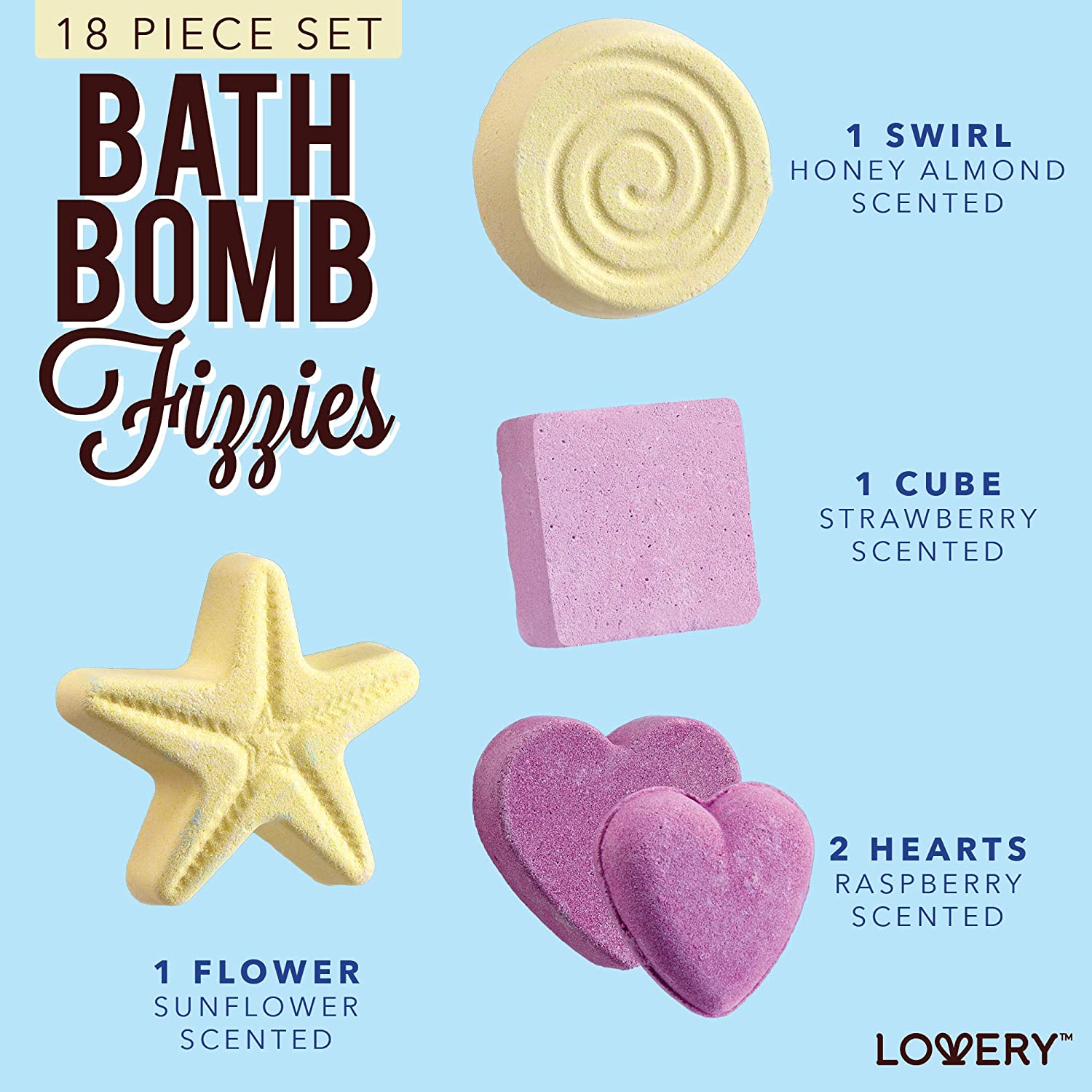 bath bomb set, lovery bath bombs, lovery gift baskets, bath bombs basket, bath bombs pack, essential oils, fizzy balls, bubble bath, spa bath bombs, lavender bath bomb