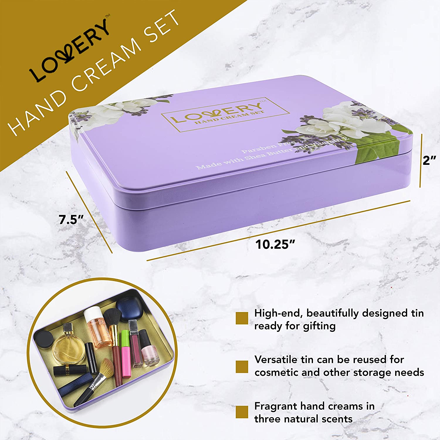 Lovery hand cream offers set and Lovery lavender bath gift set