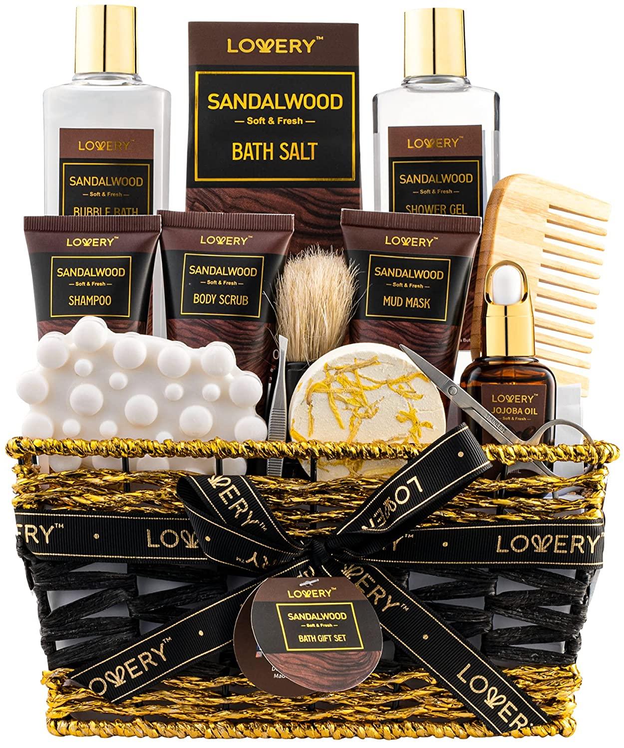 Sandalwood Bath Gift Set - 14Pc Beard Grooming Kit